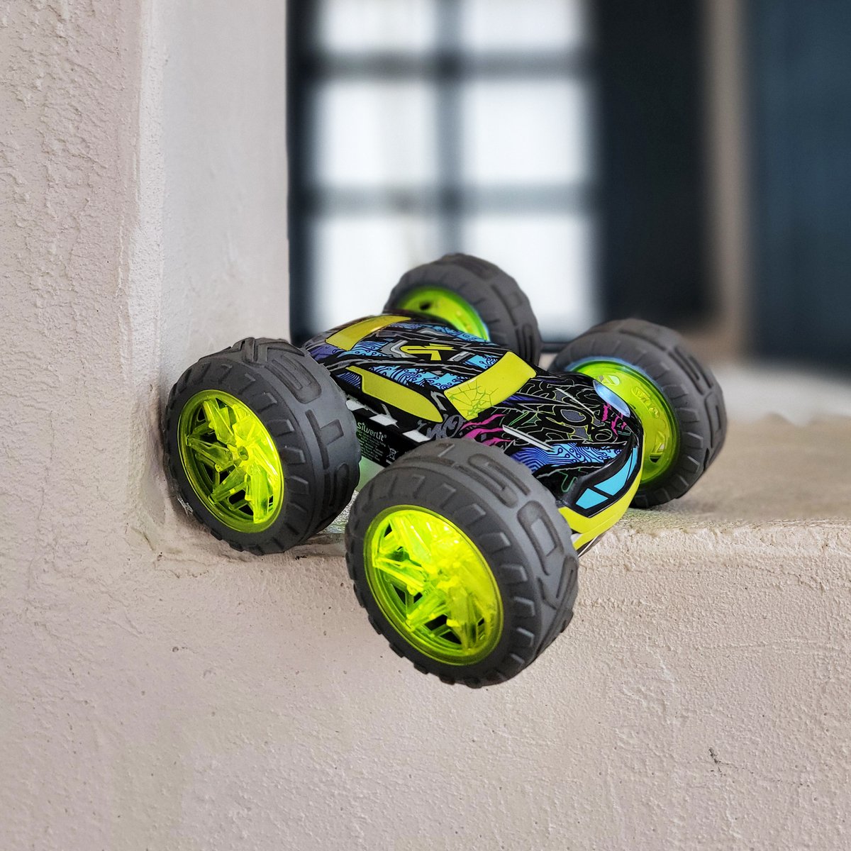 Exost RC 360 Cross Flash Stuntauto groen 1:18 - Flashing wheels - Incl. oplaadbare batterij - RC auto — afbeelding 6