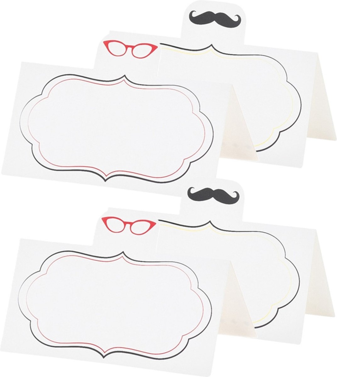 Givi Italia Naamkaartjes/plaatskaartjes - bruiloft - wit - Ladys and Gents - 20x stuks - 10 x 5 cm
