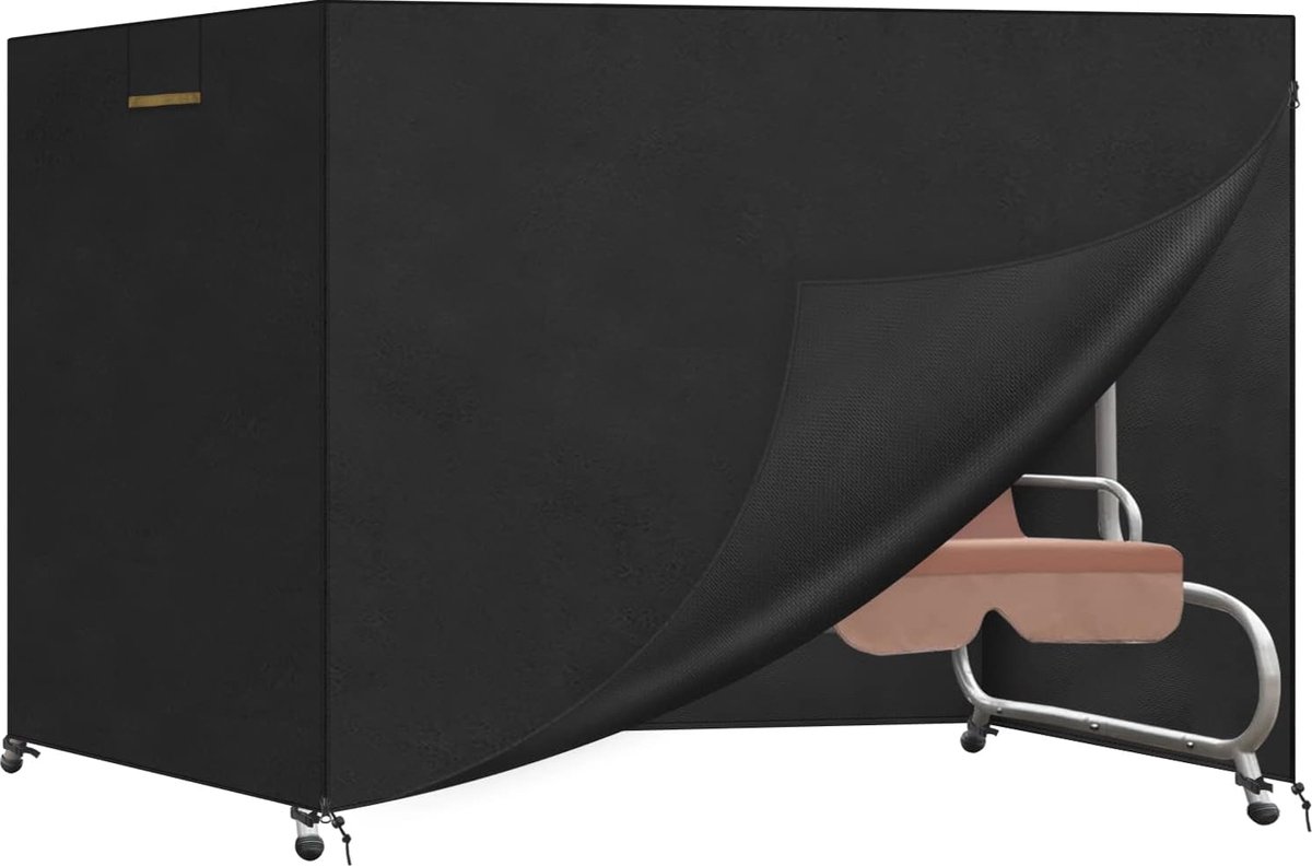 Schommelbankhoes 4-zits afdekhoes tuinschommel beschermhoes hangmat waterdicht winddicht zware belasting Oxford-weefsel beschermhoes voor schommelbank 250 x 150 x 160 cm
