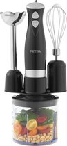 Petra 3-in-1-blender - garde, mixen en hakken, 2 snelheden, roestvrij staal, 350 W, zwart