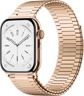 By Qubix - Magnetische stalen band - Zeer sterke magneet - Rosé goud - Geschikt voor Apple Watch 38mm / 40mm / 41mm / 42mm - stalen bandje