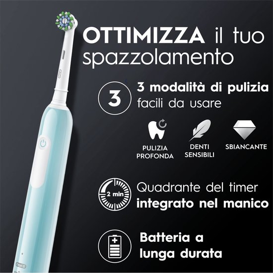 Oral-B Pro 1 Sensitive Clean Volwassene Roterende-oscillerende tandenborstel Blauw