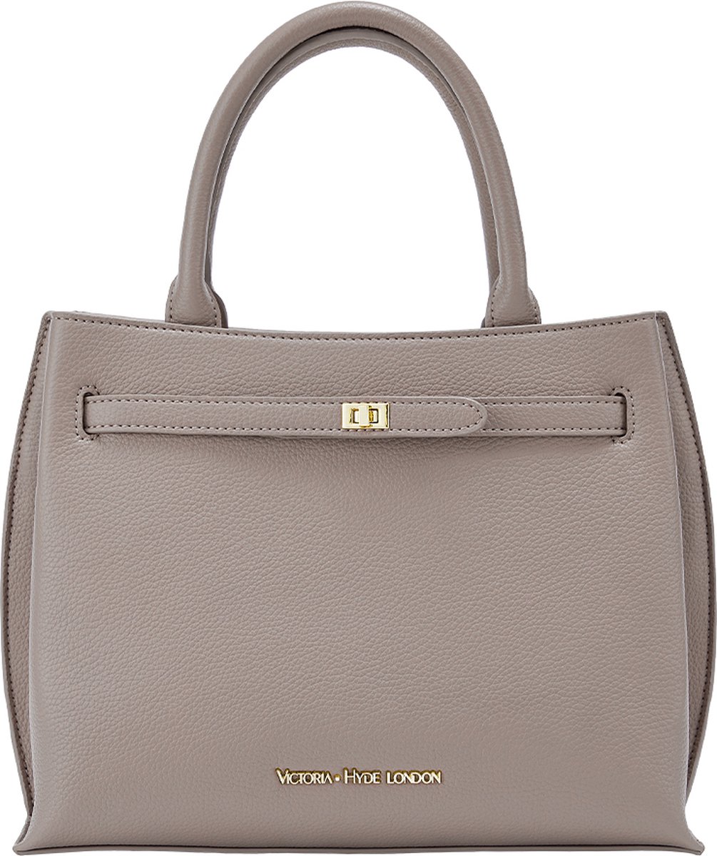 Victoria Hyde "Lambeth" - Handtas - Nude - Schoudertas - Premium Dames Hand-/Schoudertas - Dames Tas Shopper met rits - Damestassen - Verstelbare En Afneembare Draagriem - Handtassen - PU Leer - Elegant & Klassiek - Ideaal voor dagelijks gebruik