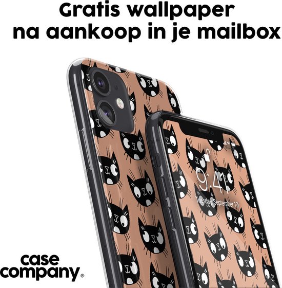 Case Company® - Coque avec cordon adapté pour Oppo A78 5G coque avec cordon - Chat - Coque de téléphone avec cordon Zwart - Protection sur tous les côtés et sur le bord de l'écran