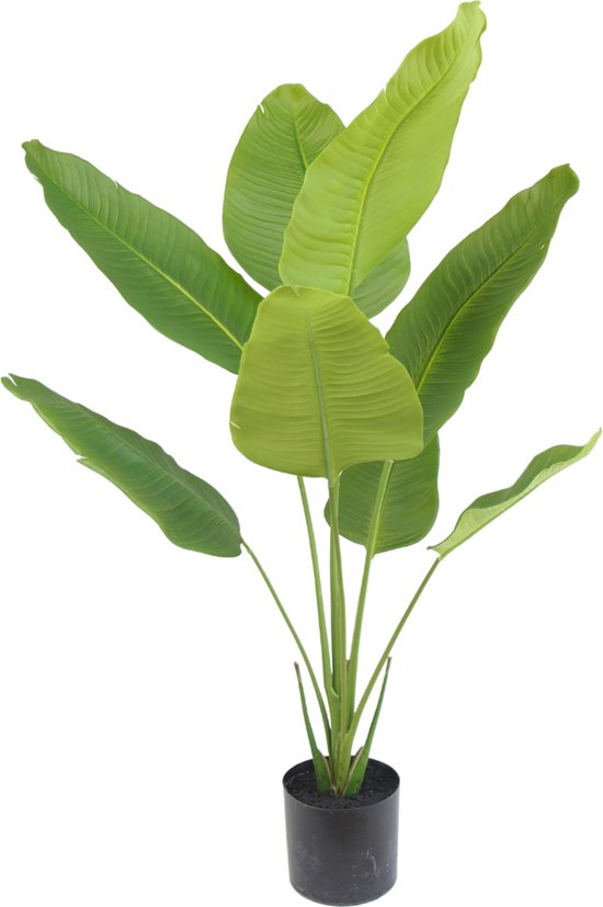 Greenmoods Kunstplanten - Kunstplanten - Kunstplant Strelitzia - Zijde - 120 cm