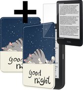 Coque adaptée pour Kobo Clara BW - Coque de Sleep de Luxe avec protection d'écran - Coque adaptée pour Kobo Clara BW - Chat