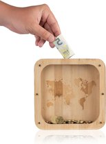 Money Box of Wood - Transparent Money Box for Child and Adults - Aesthetic Money Box