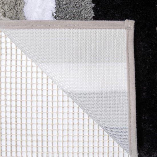 MIULEE Badkamertapijt, 1 stuk, absorberend, antislip, microvezel, gestreept, kleurverloop, voor woonkamer, badkuip, toilet, keuken, strepenpatroon, super zacht, comfortabel, 40 x 60 cm, blauw