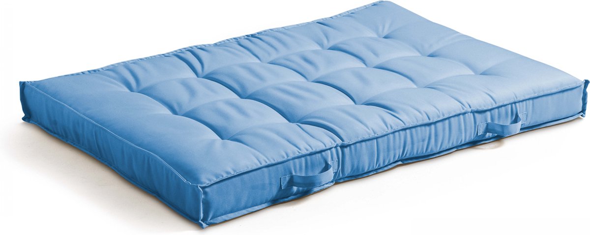 Oviala - Kussen voor pallets, blauw, 120 x 80 cm, met vulling - Cuzco