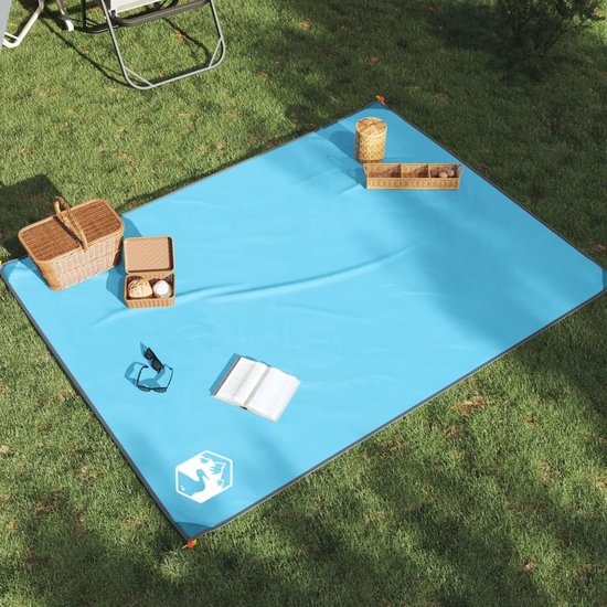 vidaXL Picknickkleed - 205x155 cm - Blauw Picknickkleed - Strandlaken - Buitendeken - Campingaccessoires - Waterproof Dekentje van Vidaxl — afbeelding 2