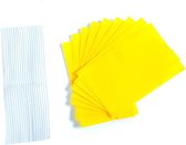 24 stuks gele stickers voor kamerplanten - kleverige insectenvallen met kabelbinders