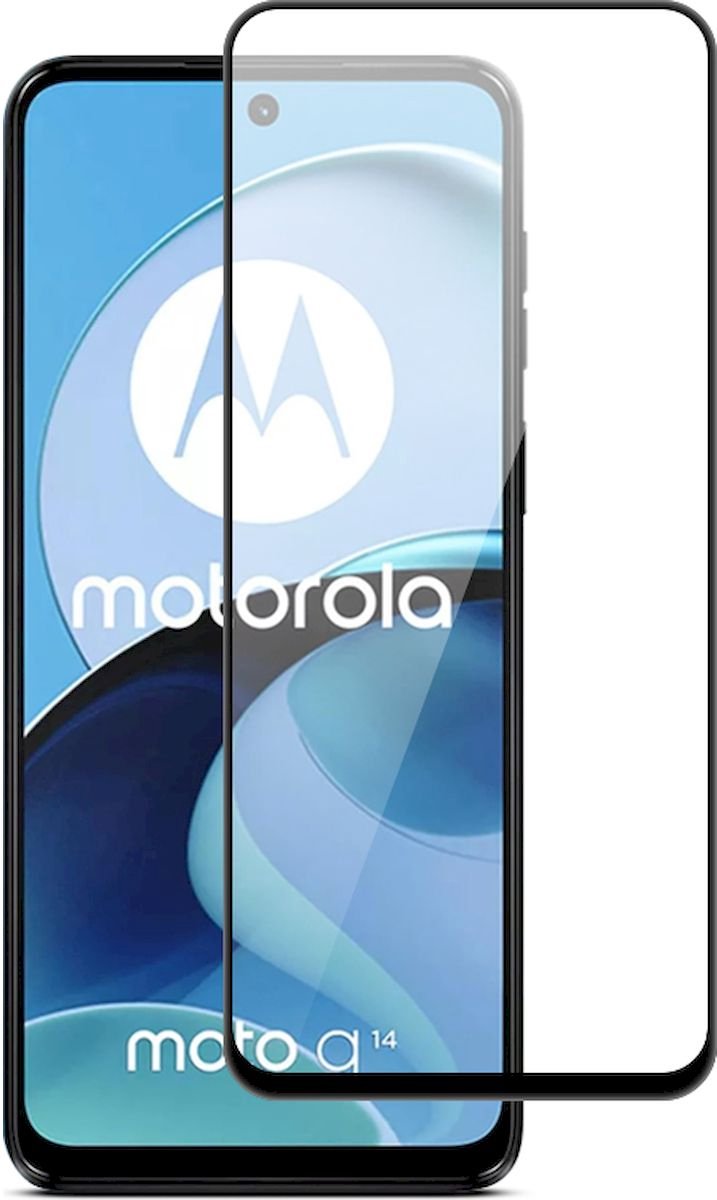 Mobigear Screenprotector geschikt voor Motorola Moto G14 Glazen | Mobigear Premium Screenprotector - Case Friendly - Zwart