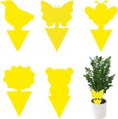 100 Yellow Funeral Gnats Stickers - Nematode Alternative - Pest Control for Indoor Plants