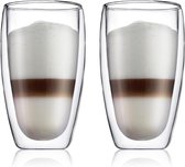 Espressoglazenset dubbelwandig geïsoleerd mondgeblazen - 2-delig - 045 l - transparant