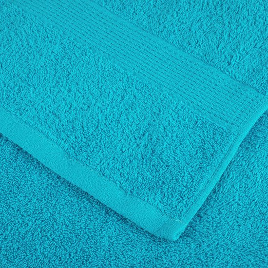 vidaXL - Serviettes de bain - SOLUND - 4 - pièces - 600 - g/m² - 70x140 - cm - turquoise
