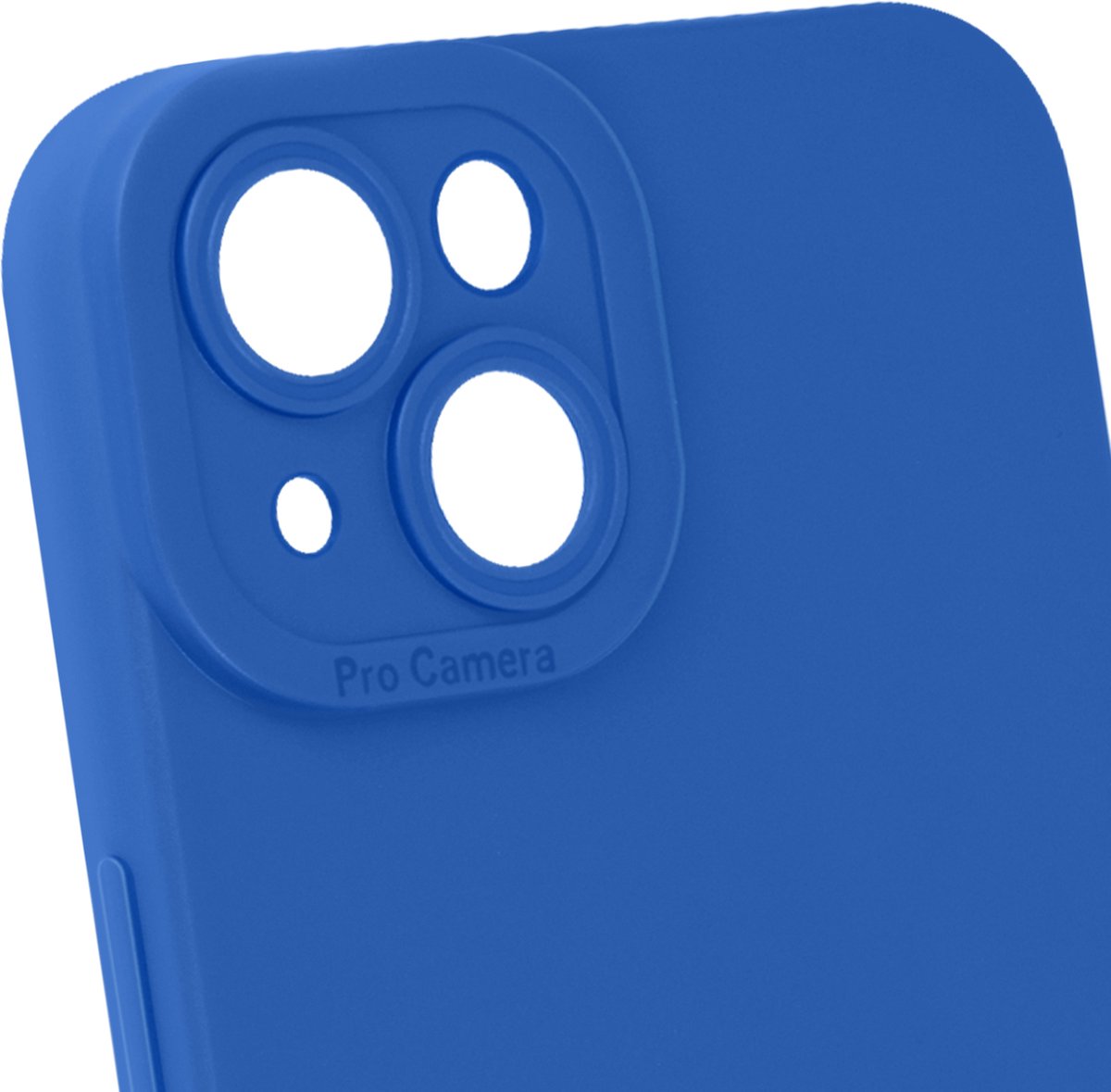 Avizar Hoes Geschikt voor iPhone 14 Mat Beschermde Camera, Blauw