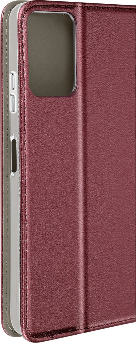 Avizar Foliohoes Geschikt voor Motorola Moto G34 5G Kaarthouder Klepsteun, Bordeaux