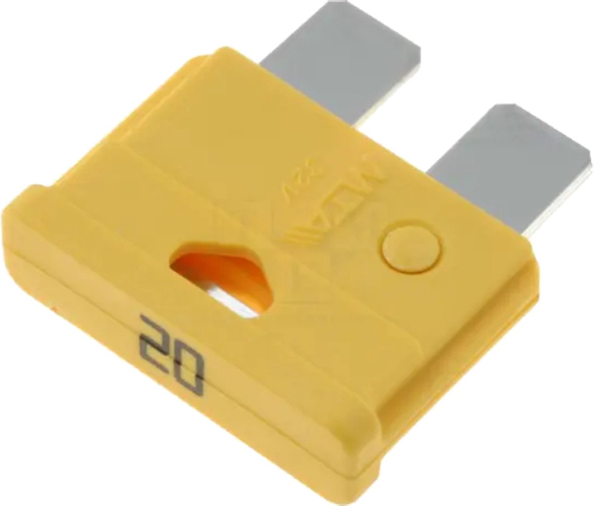 Autozekering - 20 Ampere - Geel - 10 stuks