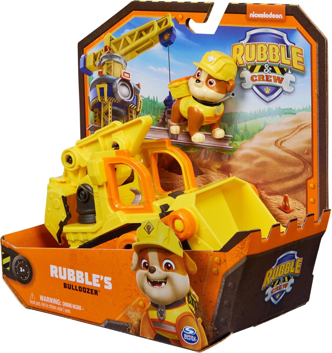 Rubble & Crew - Rubble’s Bulldozer met speelfiguur en beweegbare onderdelen - PAW Patrol speelgoed — afbeelding 16