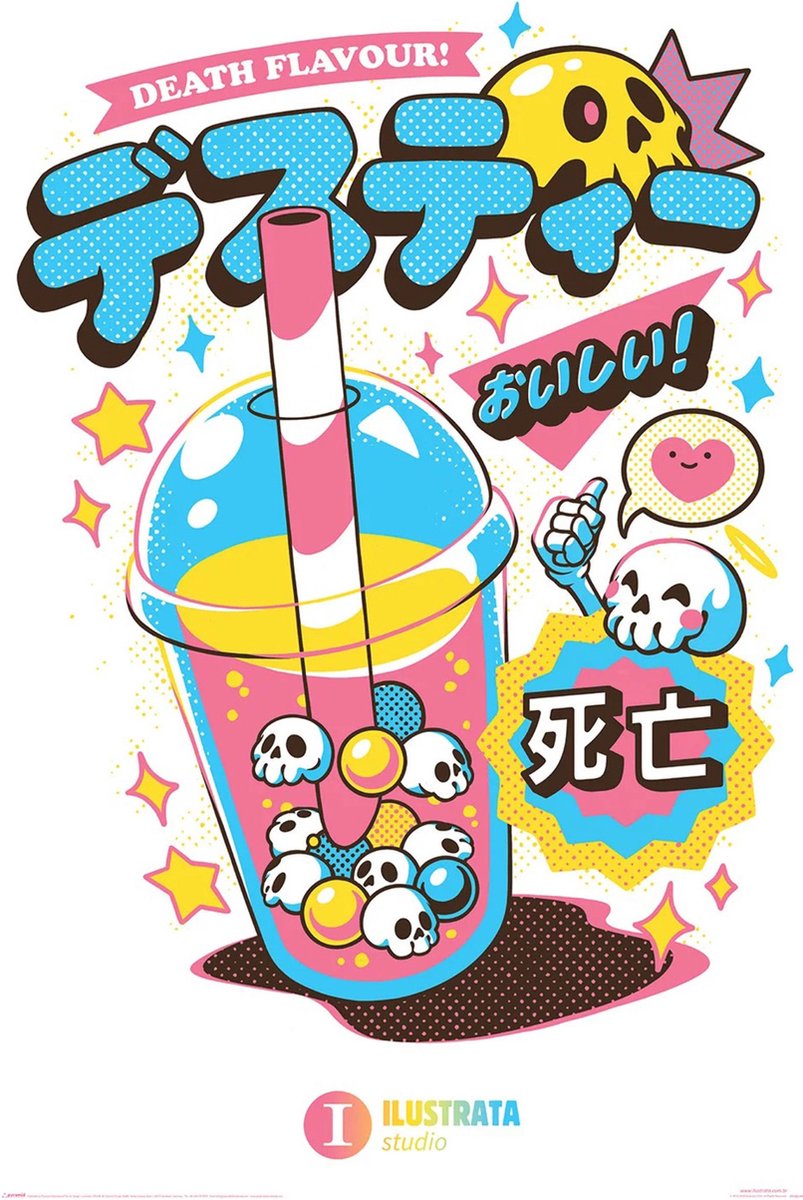 Ilustrata Death Bubble Tea - Maxi Poster 61 x 91,5cm
