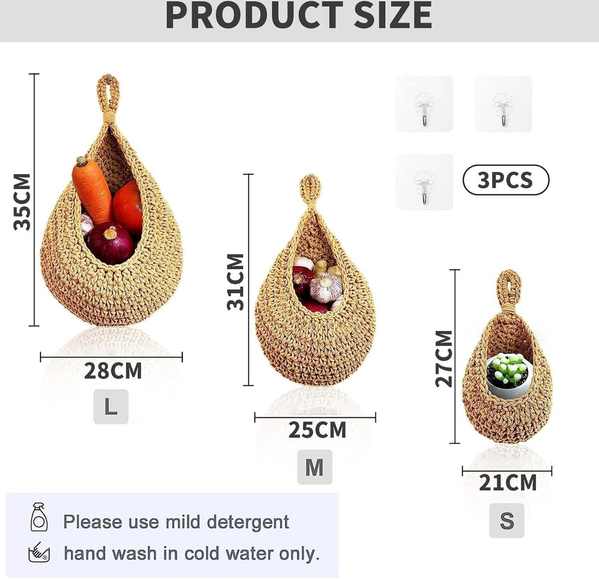 Paner de fruts suspendu au crochet, paner de rangement de légumes