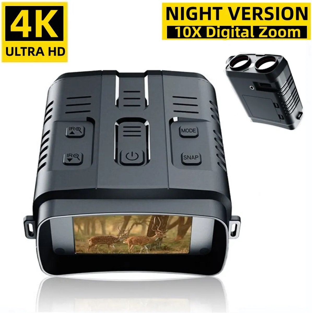 Bol.com Nachtzicht camera - Verrekijker - Nachtkijker - 10x Digitaal Zoom - 4K View - 800M - Infrarood - Wifi - Zonder SD Kaart aanbieding