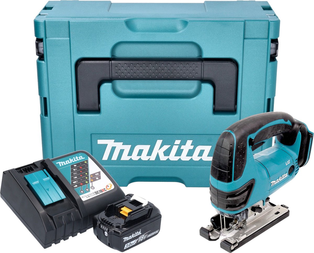 Makita DJV 180 RF1XJ accu-decoupeerzaag 18 V 135 mm + 1x accu 3,0 Ah + oplader + Makpac