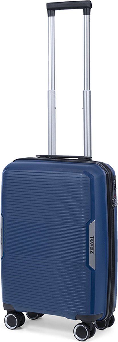 TravelZ Swinger Handbagage koffer 55cm - Sterke Lichtgewicht Trolley met TSA-slot - Blauw