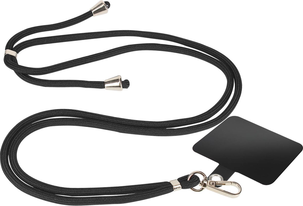Akashi, Koord Nylon gevlochten choker 85cm, Zwart