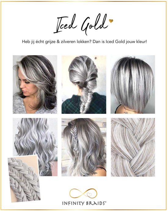 Infinity Braids - Braidies - Set van 3 Clip-in Vlechtjes - Lizzy, Jolie ...