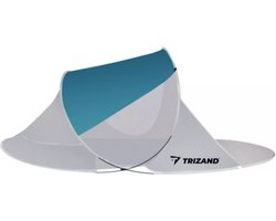 Malatec vouwbare strandtent - Beachtent - Pop up strandtent - 220 x 120 x 90 cm - Turquoise/grijs
