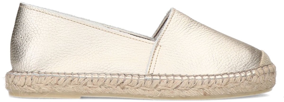 Manfield - Dames - Gouden leren espadrilles - Maat 37