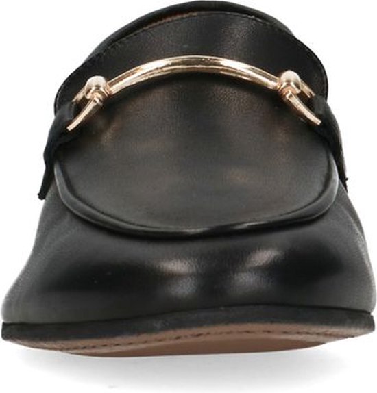 Manfield - Femme - Mocassins en cuir noir - Taille 40