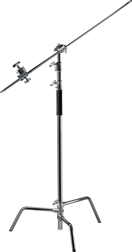 BRESSER Lampstatief - BR-C25 - C-stand Galgstatief - Met Boom Arm - 115 tot 245 cm Hoog - Draagvermogen tot 8 kg