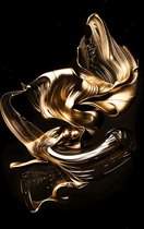 Affiche Zwirl - Doré - Art - Moderne - Unique - Élégant - Posters - Format 60x90cm - Décoration murale - 2732MT