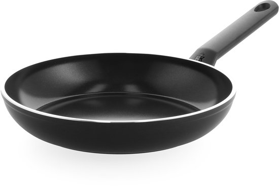 BK Easy Basic Keramische Antiaanbaklaag Koekenpan Ø26cm - PFAS-vrij - inductie koekenpan - ovenbestendig tot 160 graden - Vaatwasserbestendig - Zonder deksel - Koudgrepen - Zwart
