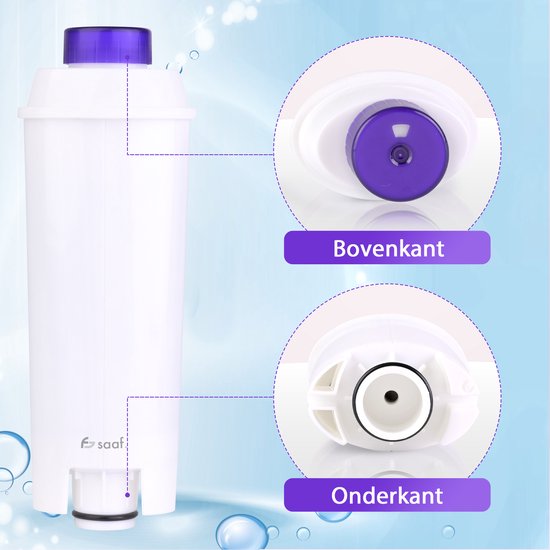 Witte AllSpares Waterfilter (3x) geschikt voor o.a. ECAM-serie
