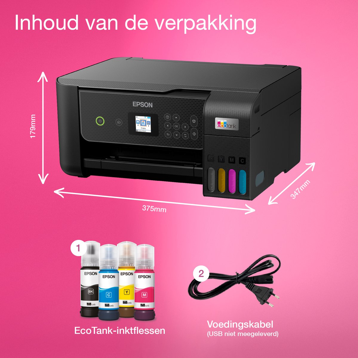Epson EcoTank ET-2871 - All-in-One Inkttank Printer - Zwart — afbeelding 7