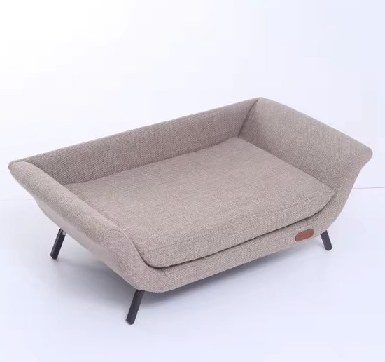 Foto: Dogs co huisdierbed hondenmand dieren sofa hondenbank zilvergrijs 66x34x25cm