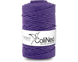 ColiNea - Touw - katoenen - koord - Katoenkoord - macramé - 5 mm x 100 m - paars