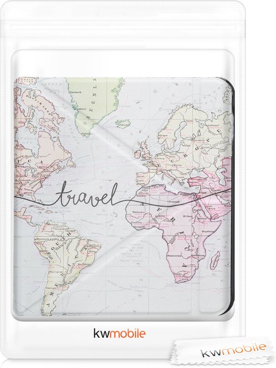kwmobile e-reader hoesje geschikt voor Kobo Libra H2O hoes - Ereader flip case met standaard - E reader cover van kunstleer - In zwart / meerkleurig van kwmobile — afbeelding 5