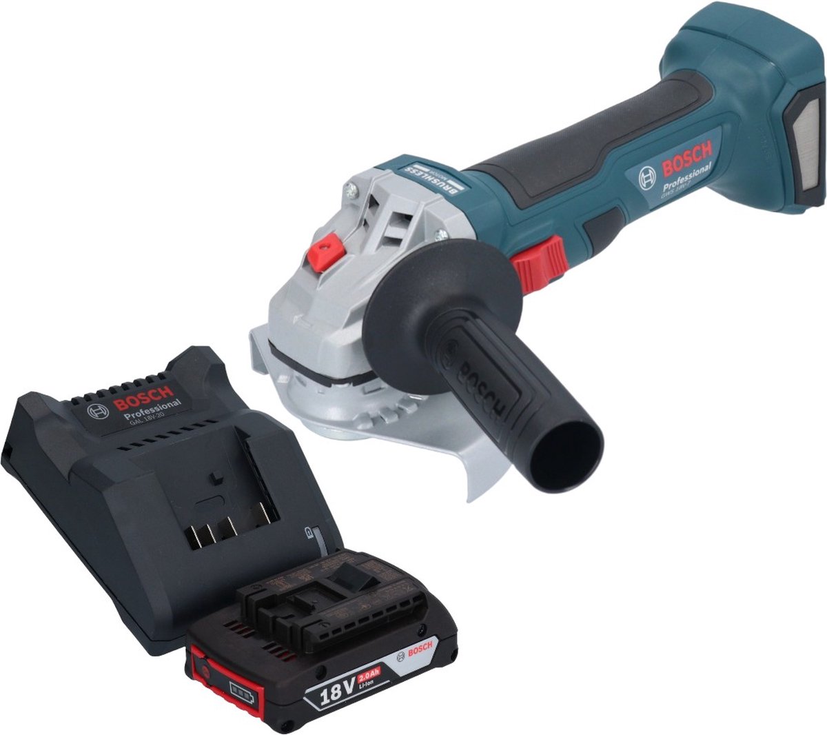 Bosch Professional Bosch GWS 18V-7 Professionele accu haakse slijper 18 V 125 mm Brushless Solo ( 06019H9001 ) zonder accu zonder oplader