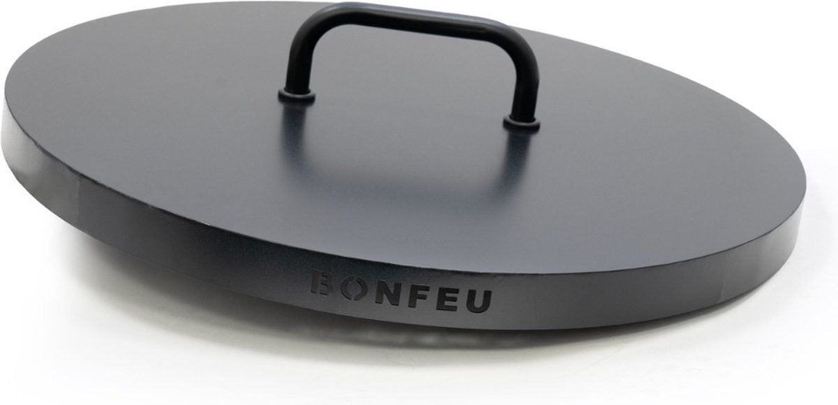 BonFeu Lid for Fire Bowl 100 cm - Black Steel - With 4 cm Rim