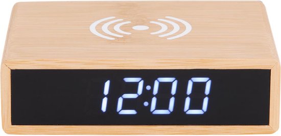 Karlsson digitale wekker Block met telefoonlader LED
