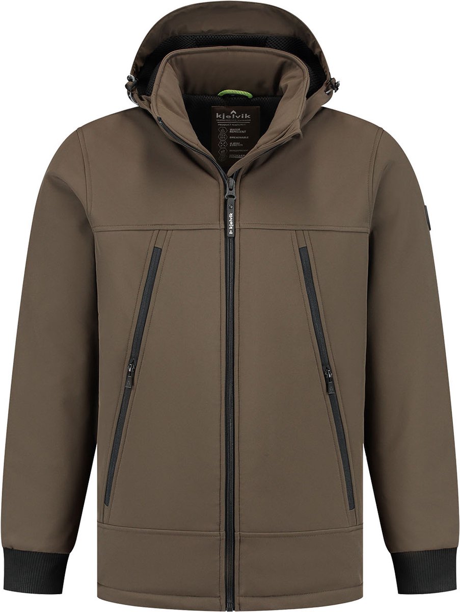 Kjelvik Gewatteerde Softshell Bente Mannen Bruin