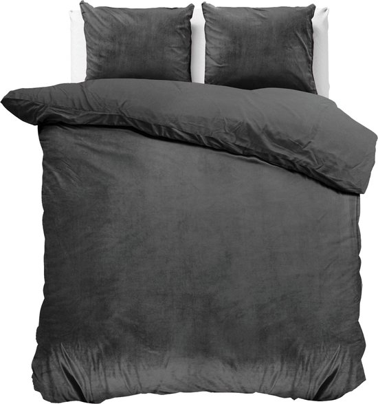 Winter Dekbed Zwart en Taupe 220 x 140 cm Microfiber