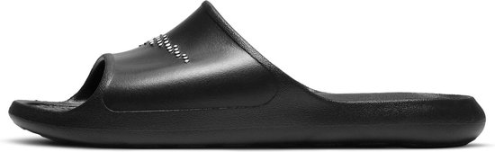 Sandale Nike noire avec des cercles sur la bride.