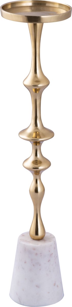 PTMD COLLECTION PTMD Kandelaar Cassady - 11x11x49 cm - Aluminium - Goud