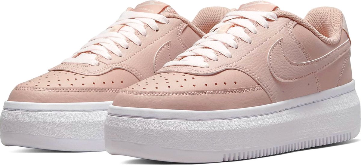 Nike Court Vision Alta Leather Women Platform Sneakers Roze