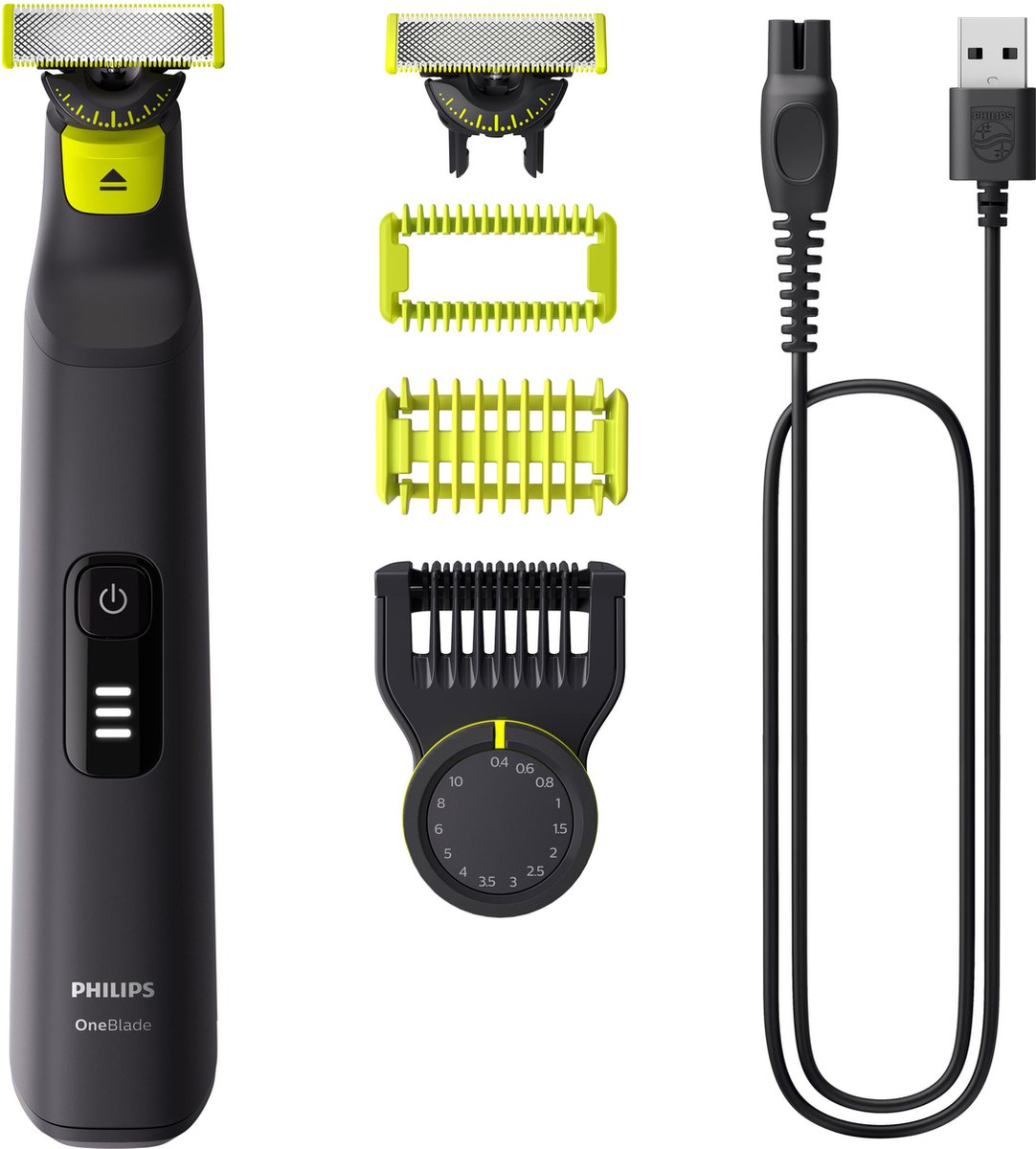 Philips OneBlade Pro 360 Face + Body - Zwart - Trimmer, scheerapparaat en styler in 1 - QP6542/15